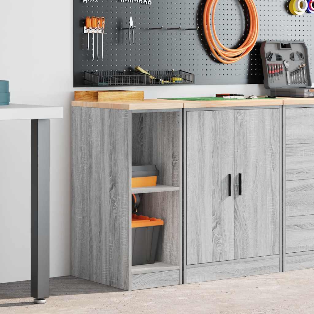 vidaXL Dulap depozitare garaj gri Sonoma 30x51x85 cm vidaXL Dulap depozitare garaj gri Sonoma 30x51x85 cm