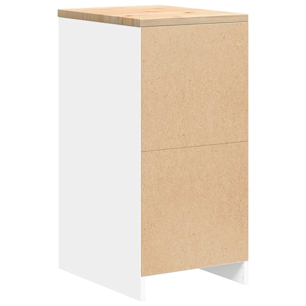 vidaXL Dulap depozitare garaj alb 40x51x85 cm lemn masiv de pin vidaXL Dulap depozitare garaj alb 40x51x85 cm lemn masiv de pin