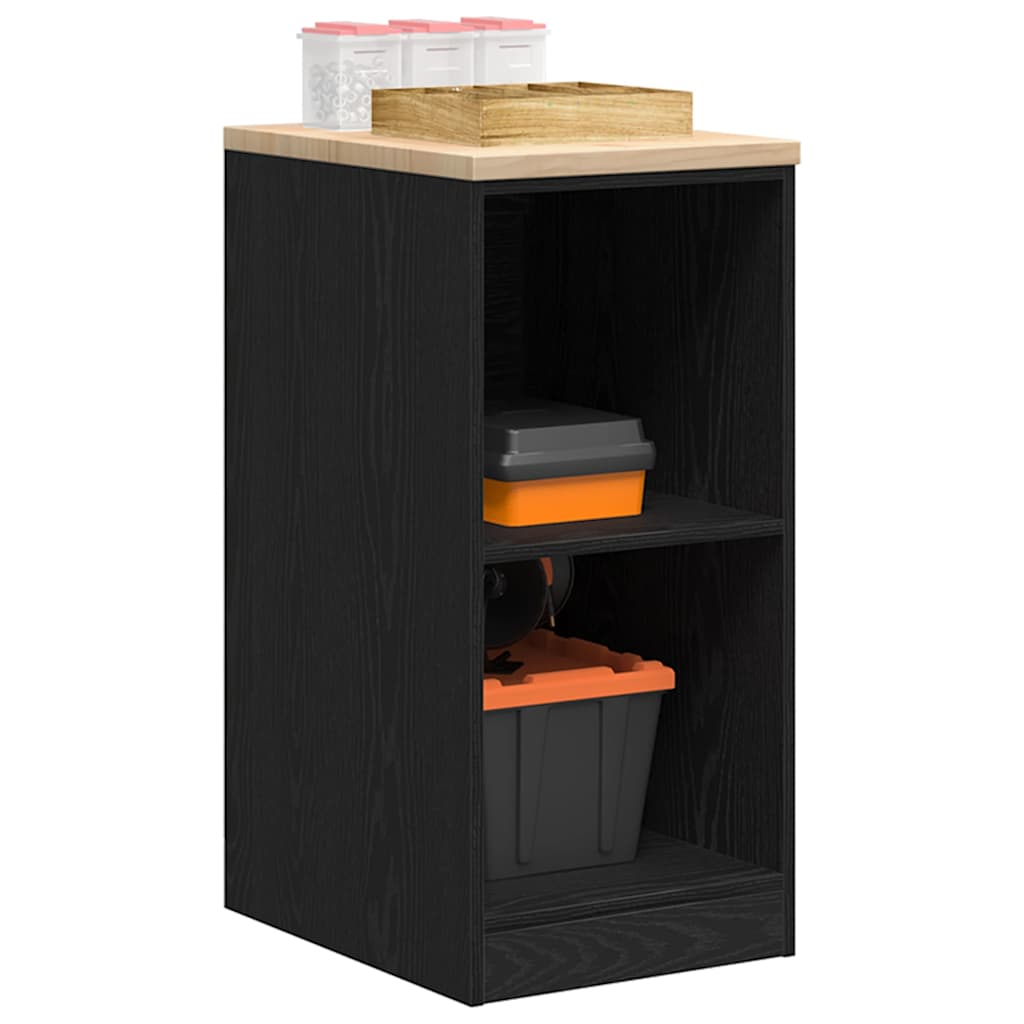 vidaXL Dulap depozitare garaj negru 40x51x85 cm lemn masiv de pin vidaXL Dulap depozitare garaj negru 40x51x85 cm lemn masiv de pin