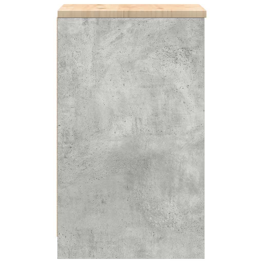 vidaXL Dulap depozitare garaj Beton Gri 40x51x85 cm lemn masiv de pin vidaXL Dulap depozitare garaj Beton Gri 40x51x85 cm lemn masiv de pin