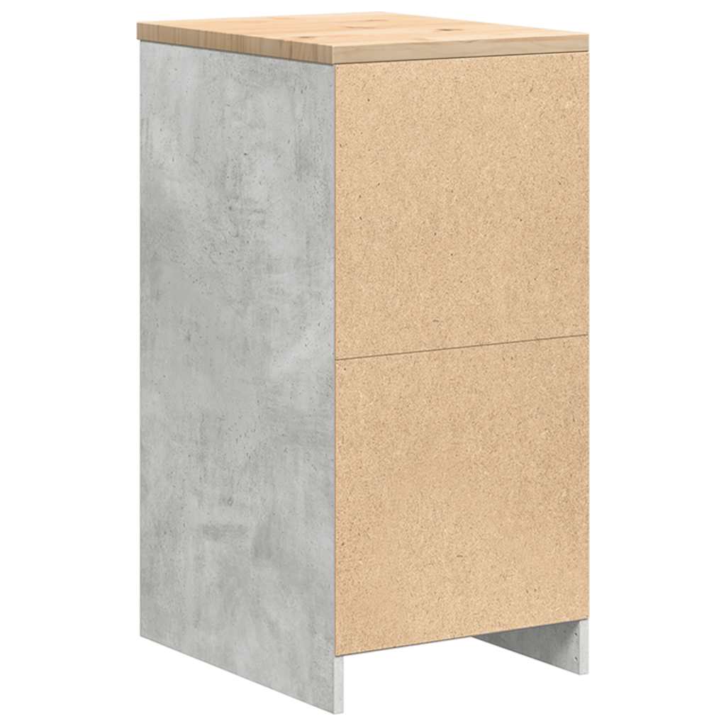vidaXL Dulap depozitare garaj Beton Gri 40x51x85 cm lemn masiv de pin vidaXL Dulap depozitare garaj Beton Gri 40x51x85 cm lemn masiv de pin