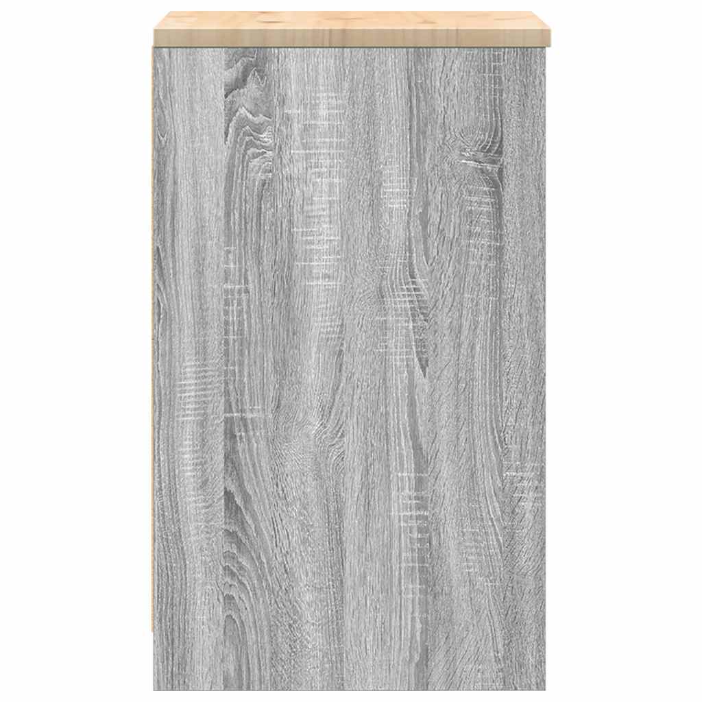 vidaXL Dulap depozitare garaj gri Sonoma 40x51x85 cm lemn masiv de pin vidaXL Dulap depozitare garaj gri Sonoma 40x51x85 cm lemn masiv de pin