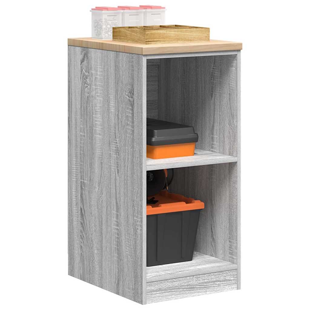 vidaXL Dulap depozitare garaj gri Sonoma 40x51x85 cm lemn masiv de pin vidaXL Dulap depozitare garaj gri Sonoma 40x51x85 cm lemn masiv de pin