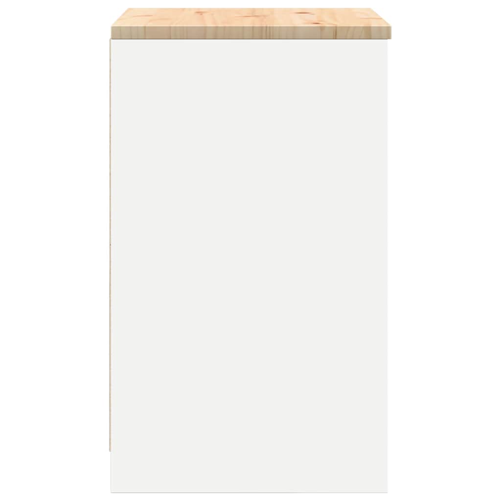 vidaXL Dulap depozitare garaj alb 60x51x85 cm lemn masiv de pin vidaXL Dulap depozitare garaj alb 60x51x85 cm lemn masiv de pin