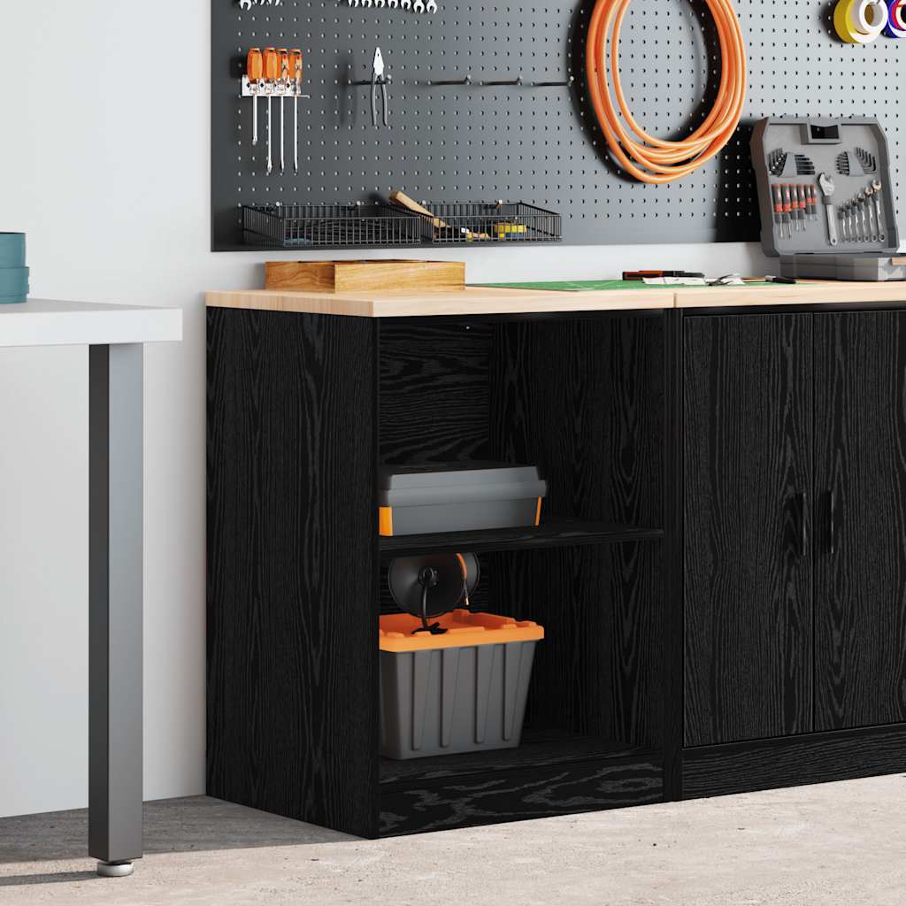 vidaXL Dulap depozitare garaj negru 60x51x85 cm lemn masiv de pin vidaXL Dulap depozitare garaj negru 60x51x85 cm lemn masiv de pin