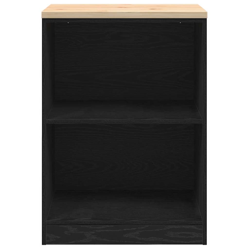 vidaXL Dulap depozitare garaj negru 60x51x85 cm lemn masiv de pin vidaXL Dulap depozitare garaj negru 60x51x85 cm lemn masiv de pin