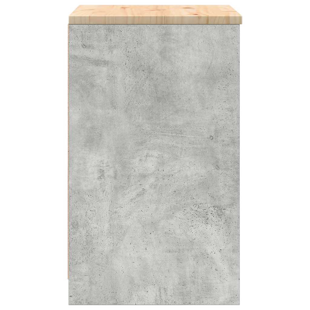 vidaXL Dulap depozitare garaj Beton Gri 60x51x85 cm lemn masiv de pin vidaXL Dulap depozitare garaj Beton Gri 60x51x85 cm lemn masiv de pin