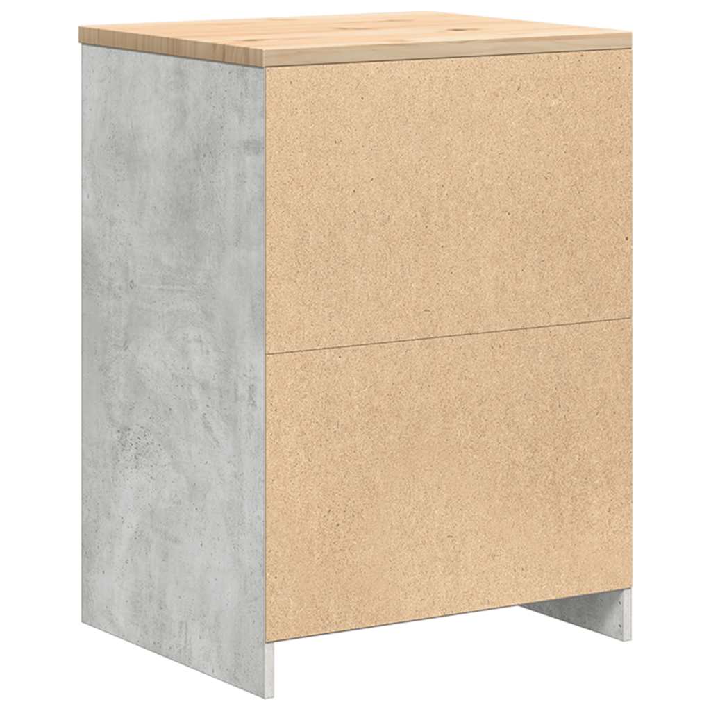 vidaXL Dulap depozitare garaj Beton Gri 60x51x85 cm lemn masiv de pin vidaXL Dulap depozitare garaj Beton Gri 60x51x85 cm lemn masiv de pin
