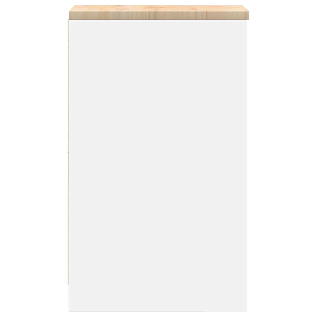vidaXL Dulap depozitare garaj alb 30x51x85 cm lemn masiv de pin vidaXL Dulap depozitare garaj alb 30x51x85 cm lemn masiv de pin
