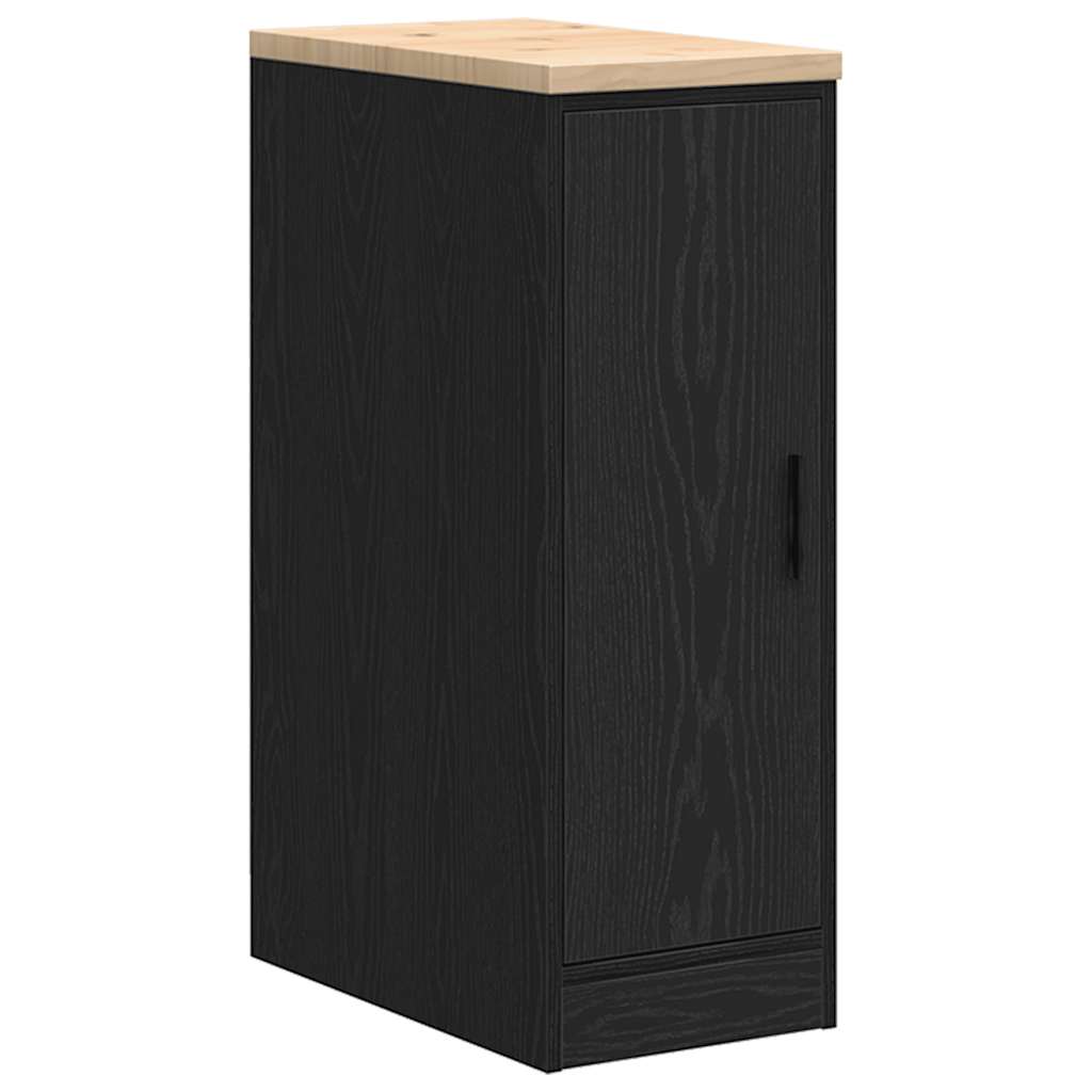 vidaXL Dulap depozitare garaj negru 30x51x85 cm lemn masiv de pin vidaXL Dulap depozitare garaj negru 30x51x85 cm lemn masiv de pin