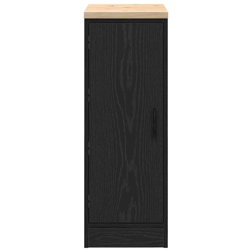 vidaXL Dulap depozitare garaj negru 30x51x85 cm lemn masiv de pin vidaXL Dulap depozitare garaj negru 30x51x85 cm lemn masiv de pin