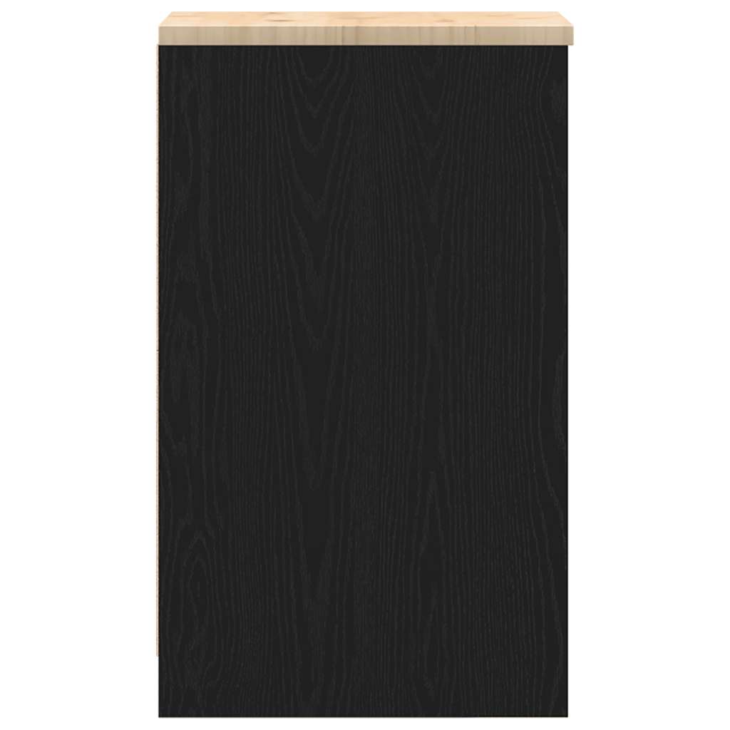 vidaXL Dulap depozitare garaj negru 30x51x85 cm lemn masiv de pin vidaXL Dulap depozitare garaj negru 30x51x85 cm lemn masiv de pin