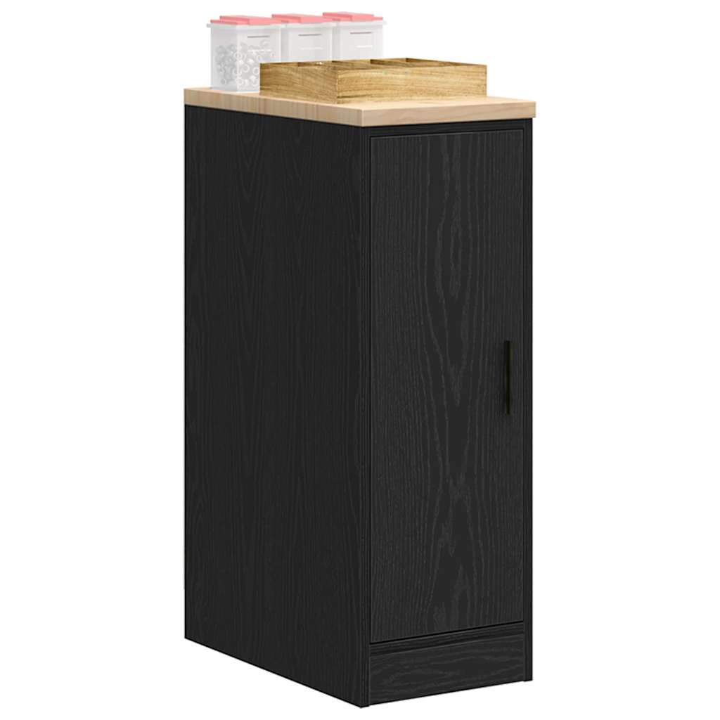 vidaXL Dulap depozitare garaj negru 30x51x85 cm lemn masiv de pin vidaXL Dulap depozitare garaj negru 30x51x85 cm lemn masiv de pin