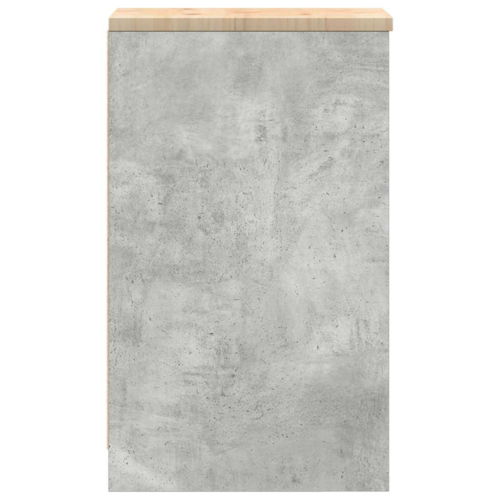 vidaXL Dulap depozitare garaj Beton Gri 30x51x85 cm lemn masiv de pin vidaXL Dulap depozitare garaj Beton Gri 30x51x85 cm lemn masiv de pin