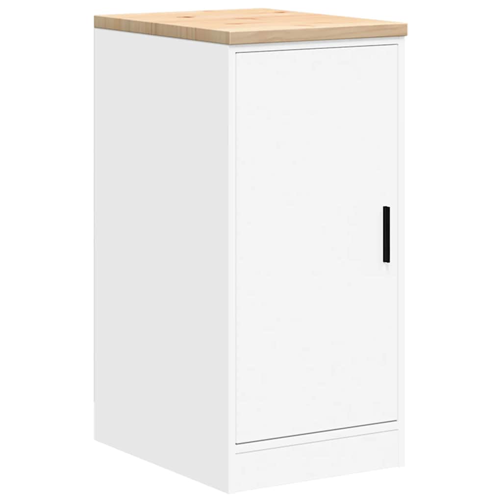 vidaXL Dulap depozitare garaj alb 40x51x85 cm lemn masiv de pin vidaXL Dulap depozitare garaj alb 40x51x85 cm lemn masiv de pin