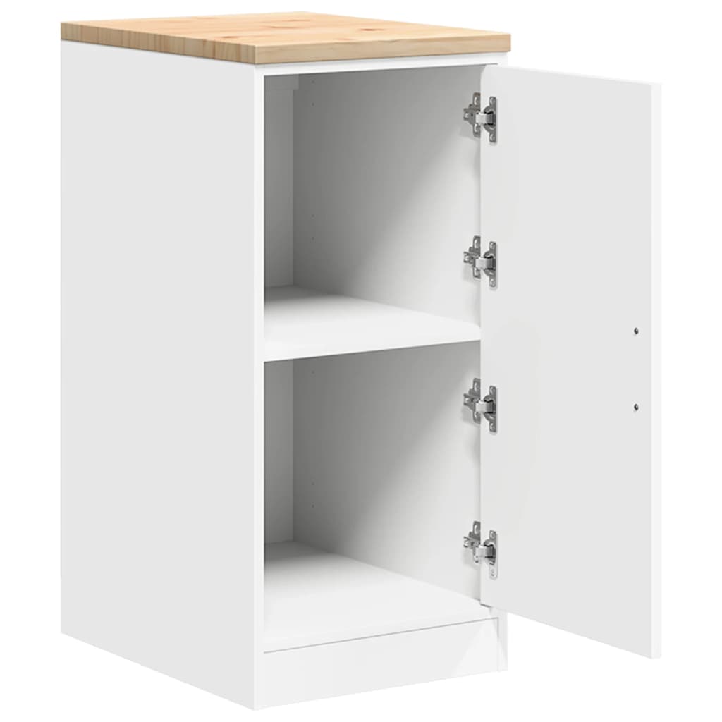 vidaXL Dulap depozitare garaj alb 40x51x85 cm lemn masiv de pin vidaXL Dulap depozitare garaj alb 40x51x85 cm lemn masiv de pin