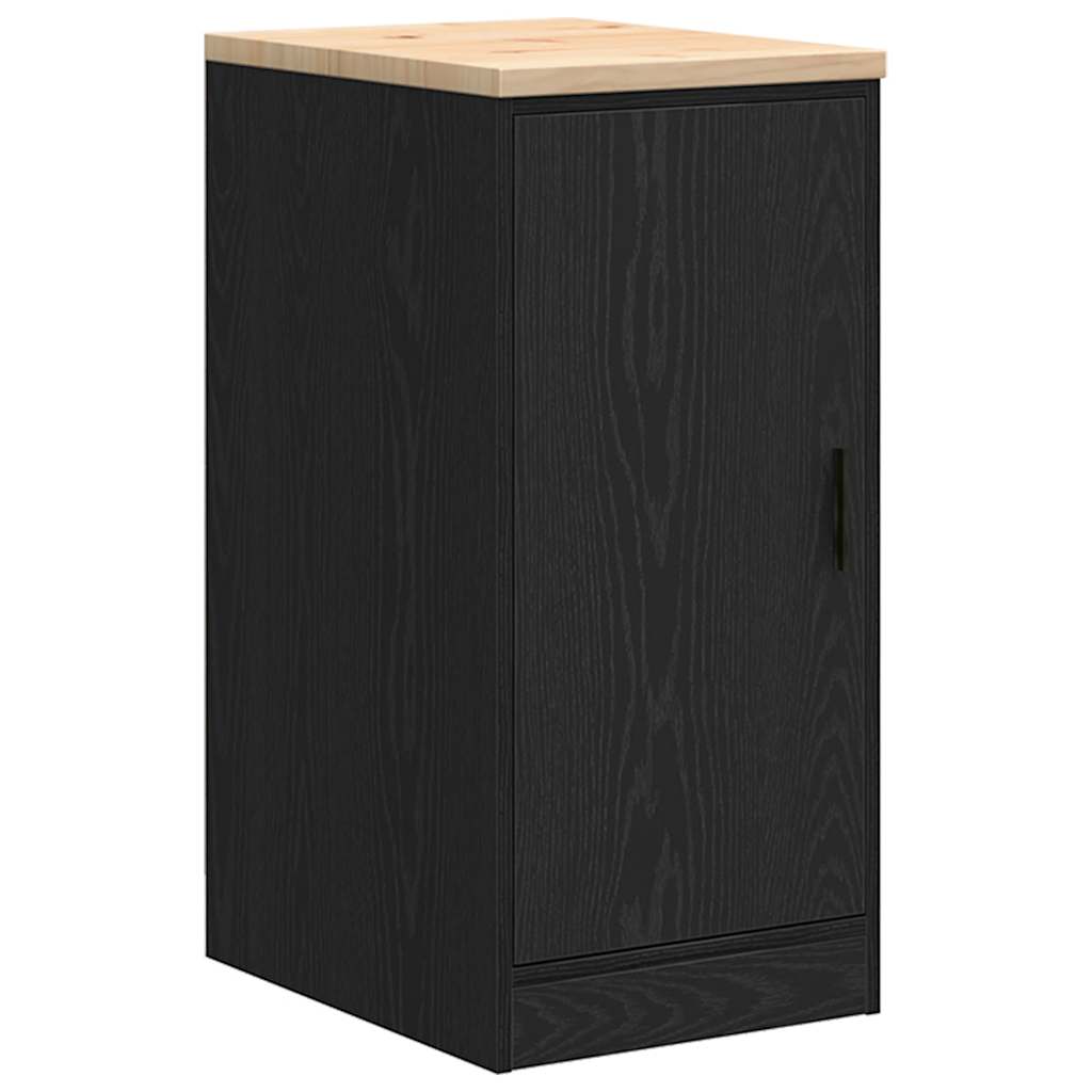 vidaXL Dulap depozitare garaj negru 40x51x85 cm lemn masiv de pin vidaXL Dulap depozitare garaj negru 40x51x85 cm lemn masiv de pin