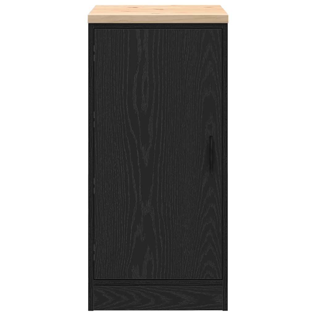 vidaXL Dulap depozitare garaj negru 40x51x85 cm lemn masiv de pin vidaXL Dulap depozitare garaj negru 40x51x85 cm lemn masiv de pin