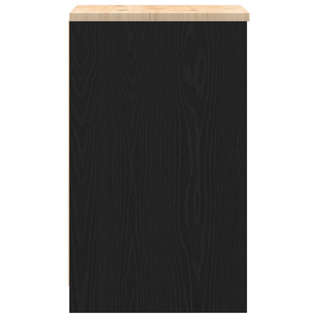 vidaXL Dulap depozitare garaj negru 40x51x85 cm lemn masiv de pin vidaXL Dulap depozitare garaj negru 40x51x85 cm lemn masiv de pin