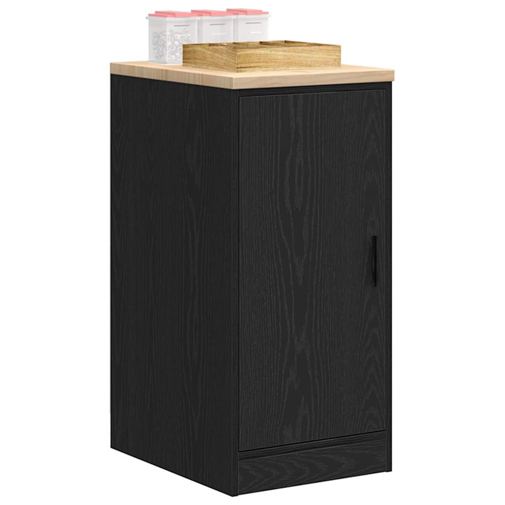 vidaXL Dulap depozitare garaj negru 40x51x85 cm lemn masiv de pin vidaXL Dulap depozitare garaj negru 40x51x85 cm lemn masiv de pin