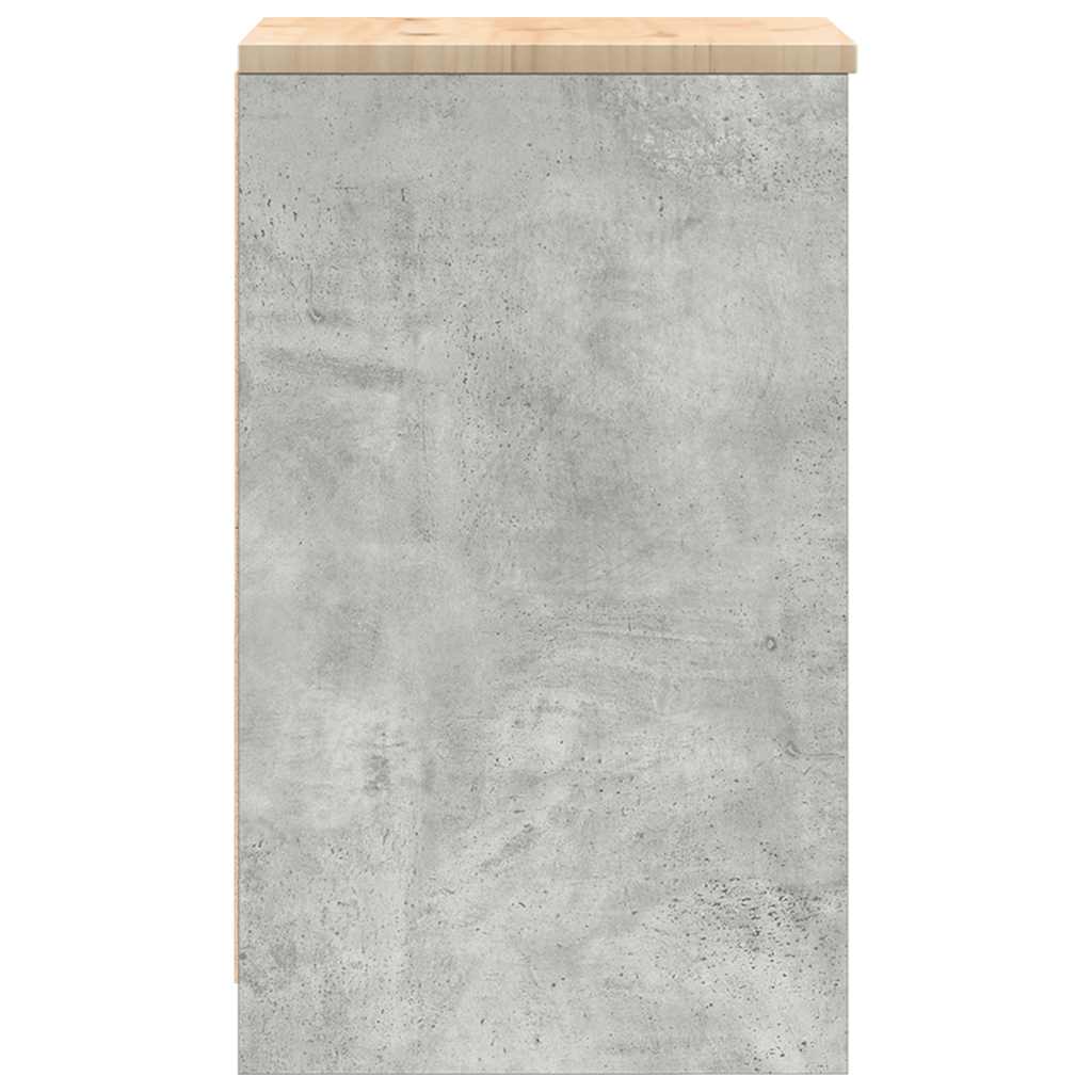 vidaXL Dulap depozitare garaj Beton Gri 40x51x85 cm lemn masiv de pin vidaXL Dulap depozitare garaj Beton Gri 40x51x85 cm lemn masiv de pin