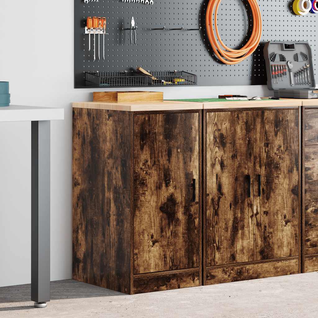 vidaXL Dulap de depozitare de garaj stejar afumat 40x51x85 cm