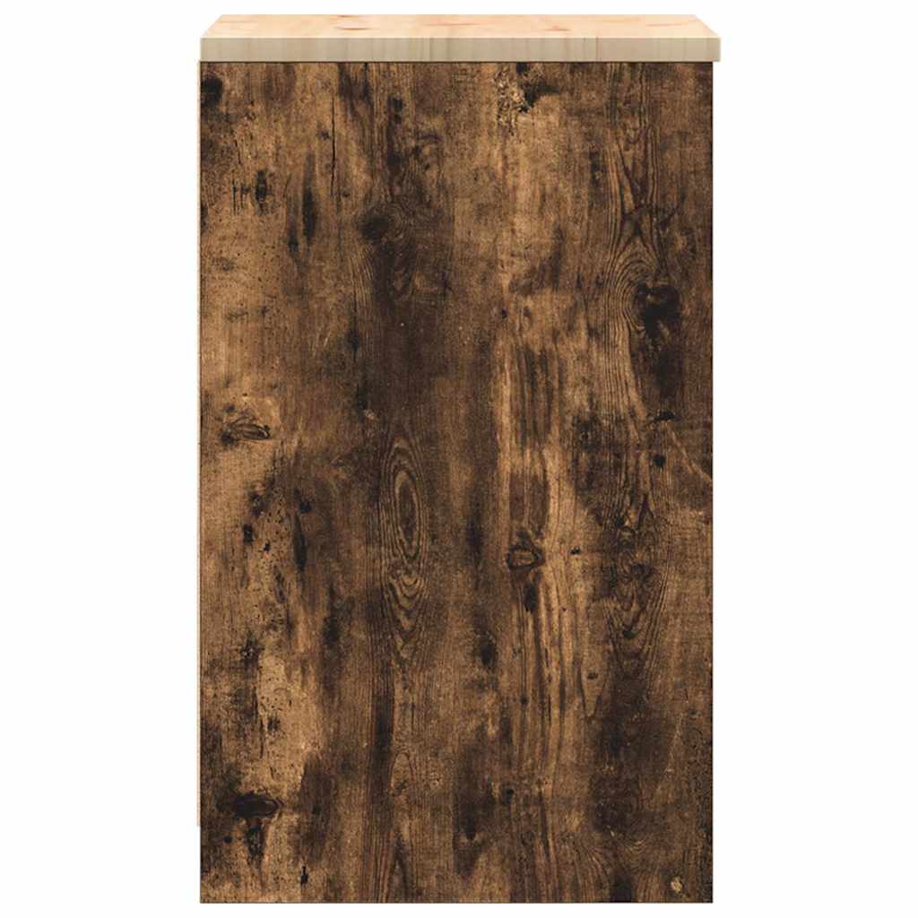 vidaXL Dulap de depozitare de garaj stejar afumat 40x51x85 cm