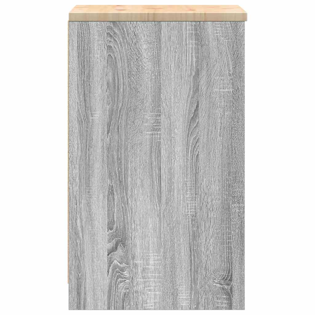 vidaXL Dulap depozitare garaj gri Sonoma 40x51x85 cm lemn masiv de pin vidaXL Dulap depozitare garaj gri Sonoma 40x51x85 cm lemn masiv de pin