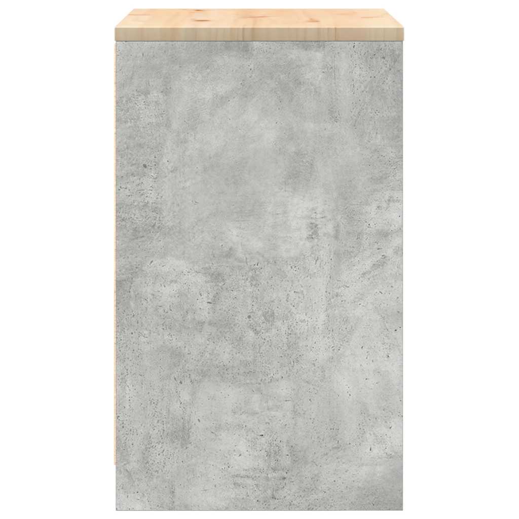 vidaXL Dulap depozitare garaj Beton Gri 60x51x85 cm lemn masiv de pin