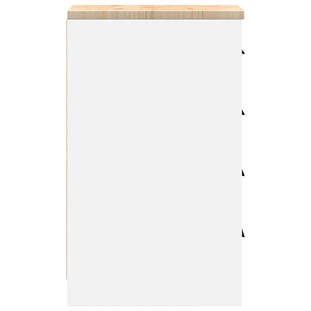 vidaXL Dulap depozitare garaj alb 30x51x85 cm lemn masiv de pin