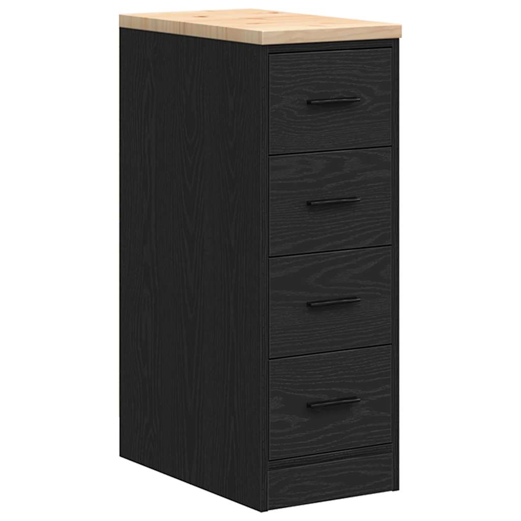 vidaXL Dulap depozitare garaj negru 30x51x85 cm lemn masiv de pin vidaXL Dulap depozitare garaj negru 30x51x85 cm lemn masiv de pin