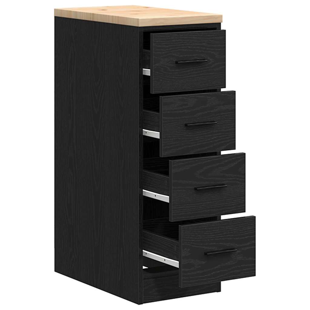 vidaXL Dulap depozitare garaj negru 30x51x85 cm lemn masiv de pin vidaXL Dulap depozitare garaj negru 30x51x85 cm lemn masiv de pin