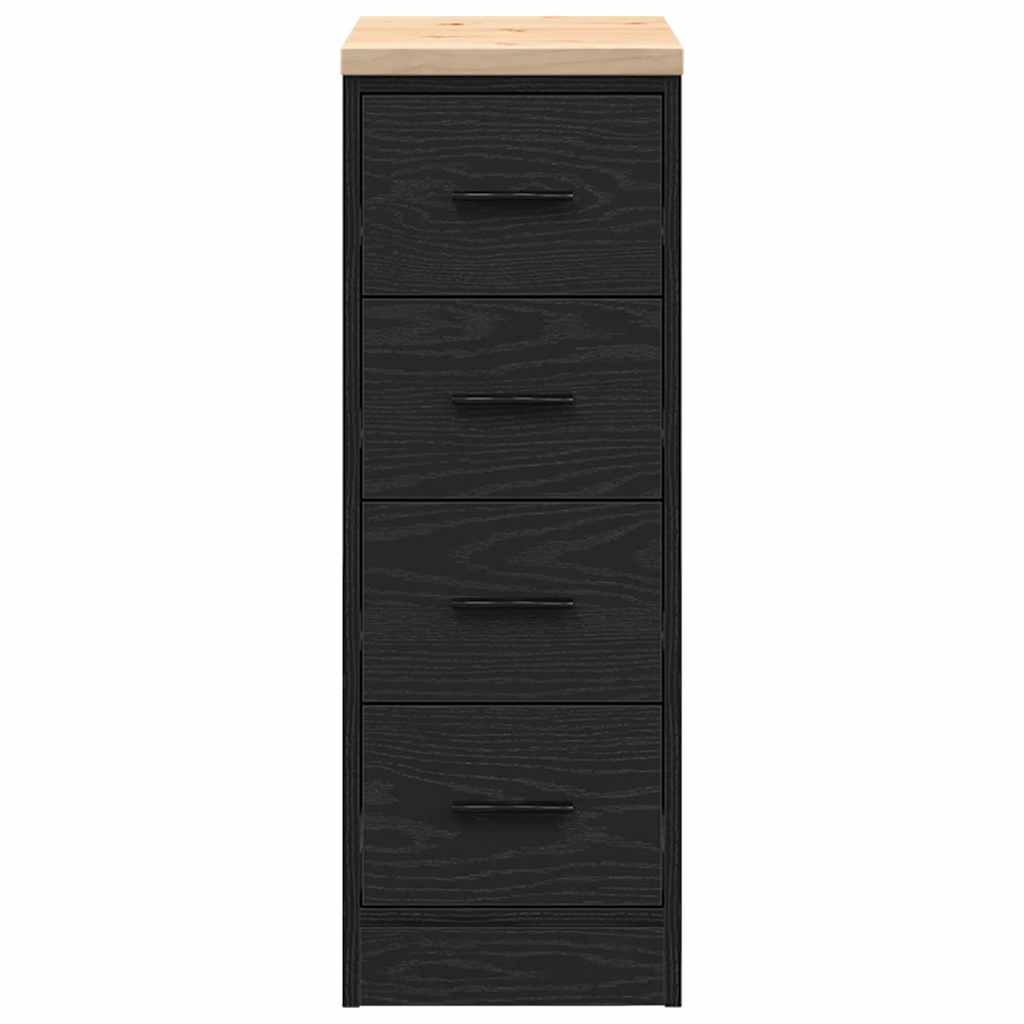 vidaXL Dulap depozitare garaj negru 30x51x85 cm lemn masiv de pin vidaXL Dulap depozitare garaj negru 30x51x85 cm lemn masiv de pin
