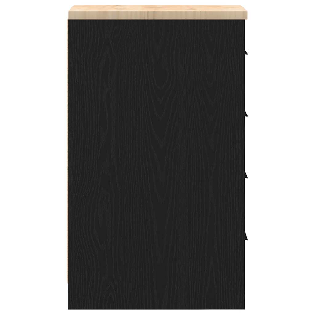 vidaXL Dulap depozitare garaj negru 30x51x85 cm lemn masiv de pin vidaXL Dulap depozitare garaj negru 30x51x85 cm lemn masiv de pin