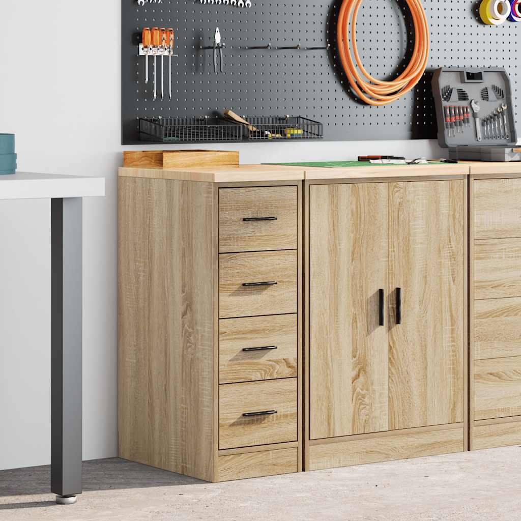vidaXL Dulap depozitare garaj Stejar Sonoma 30x51x85 cm lemn masiv pin vidaXL Dulap depozitare garaj Stejar Sonoma 30x51x85 cm lemn masiv pin