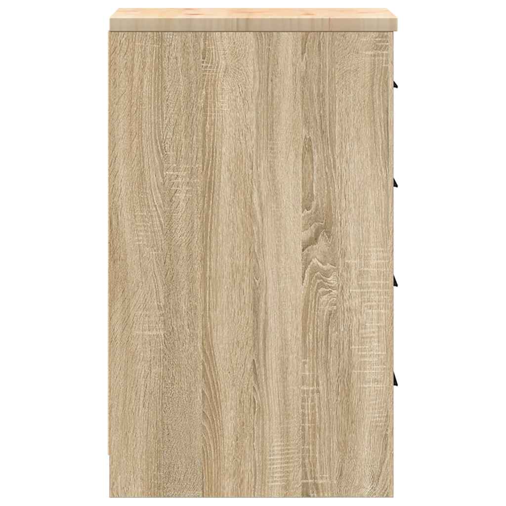 vidaXL Dulap depozitare garaj Stejar Sonoma 30x51x85 cm lemn masiv pin vidaXL Dulap depozitare garaj Stejar Sonoma 30x51x85 cm lemn masiv pin