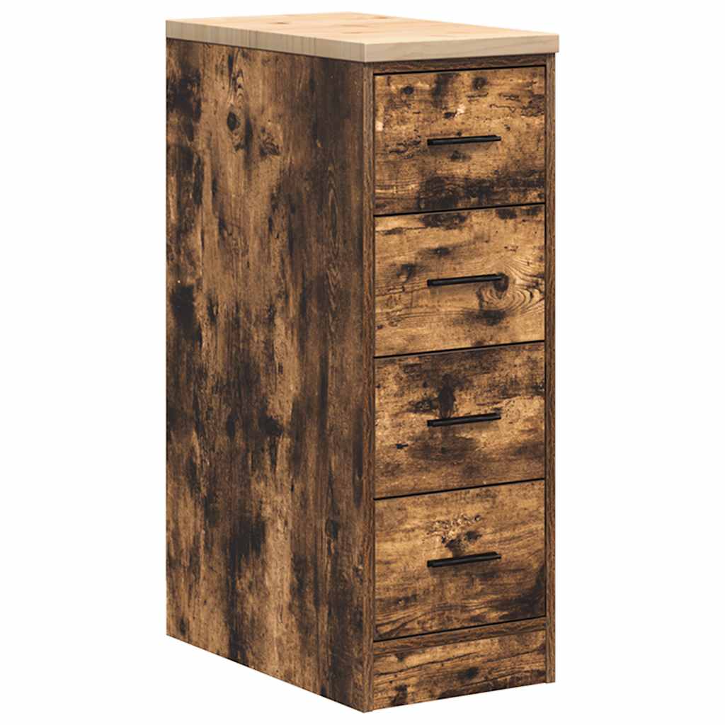 vidaXL Dulap de depozitare pentru garaj stejar afumat 30x51x85 cm