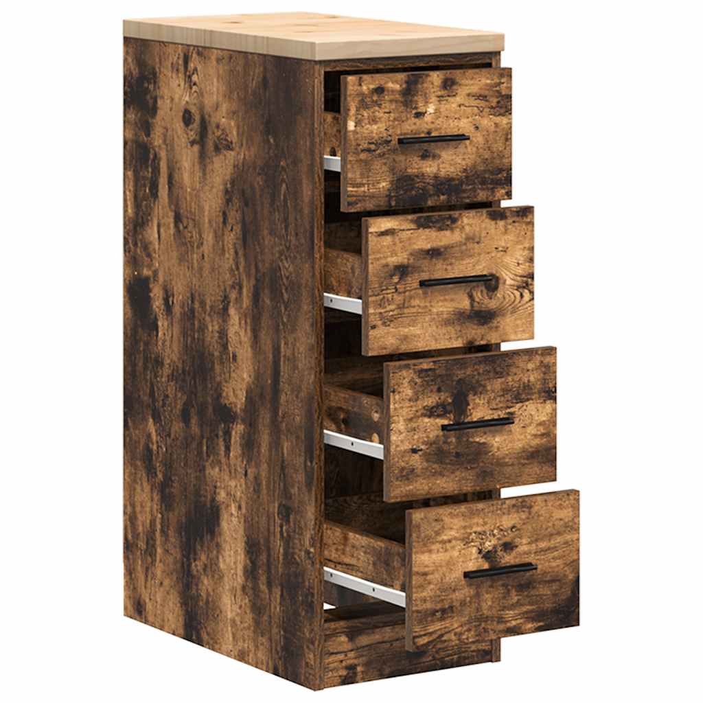 vidaXL Dulap de depozitare pentru garaj stejar afumat 30x51x85 cm