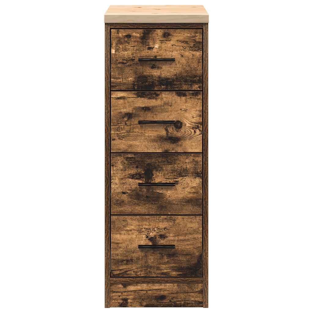 vidaXL Dulap de depozitare pentru garaj stejar afumat 30x51x85 cm