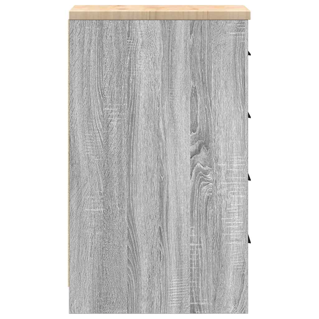 vidaXL Dulap depozitare garaj gri Sonoma 30x51x85 cm vidaXL Dulap depozitare garaj gri Sonoma 30x51x85 cm