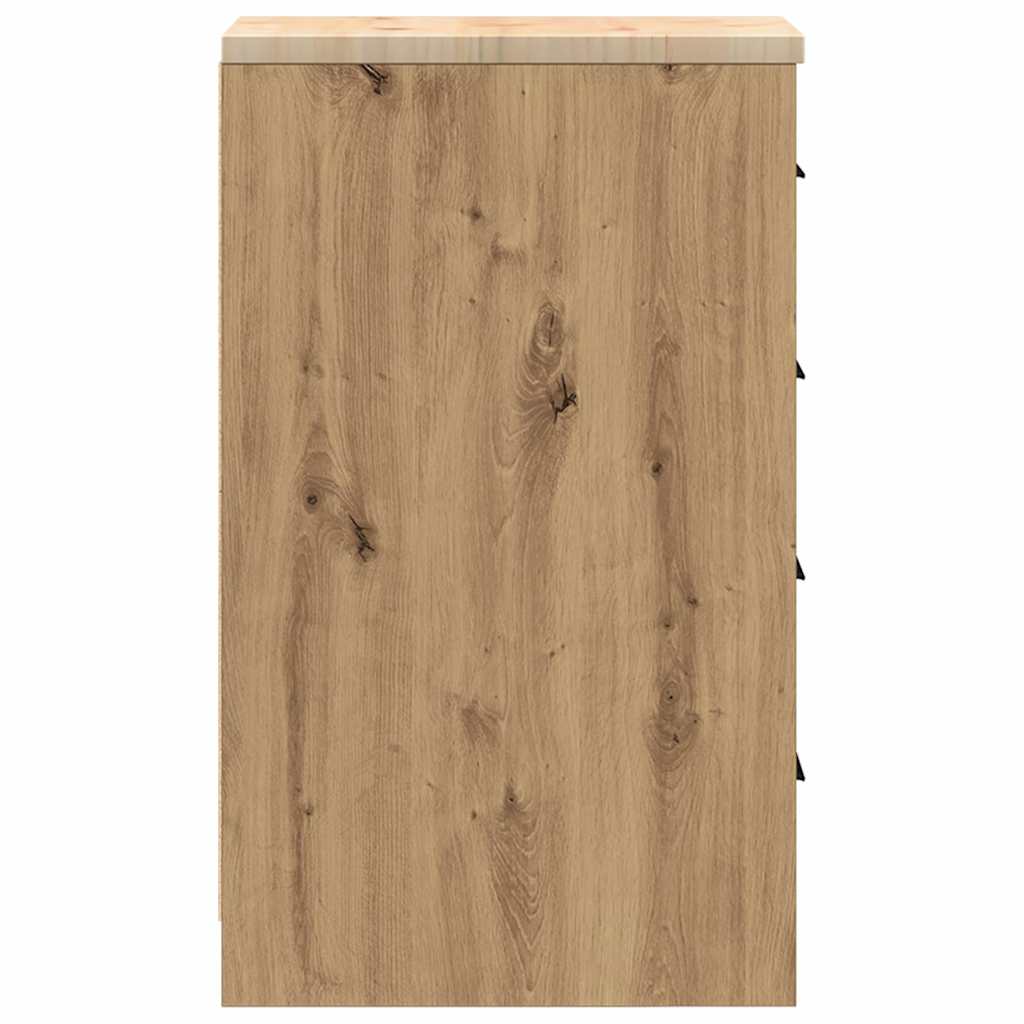 vidaXL Dulap de depozitare pentru garaj Artisan Stejar 30x51x85 cm