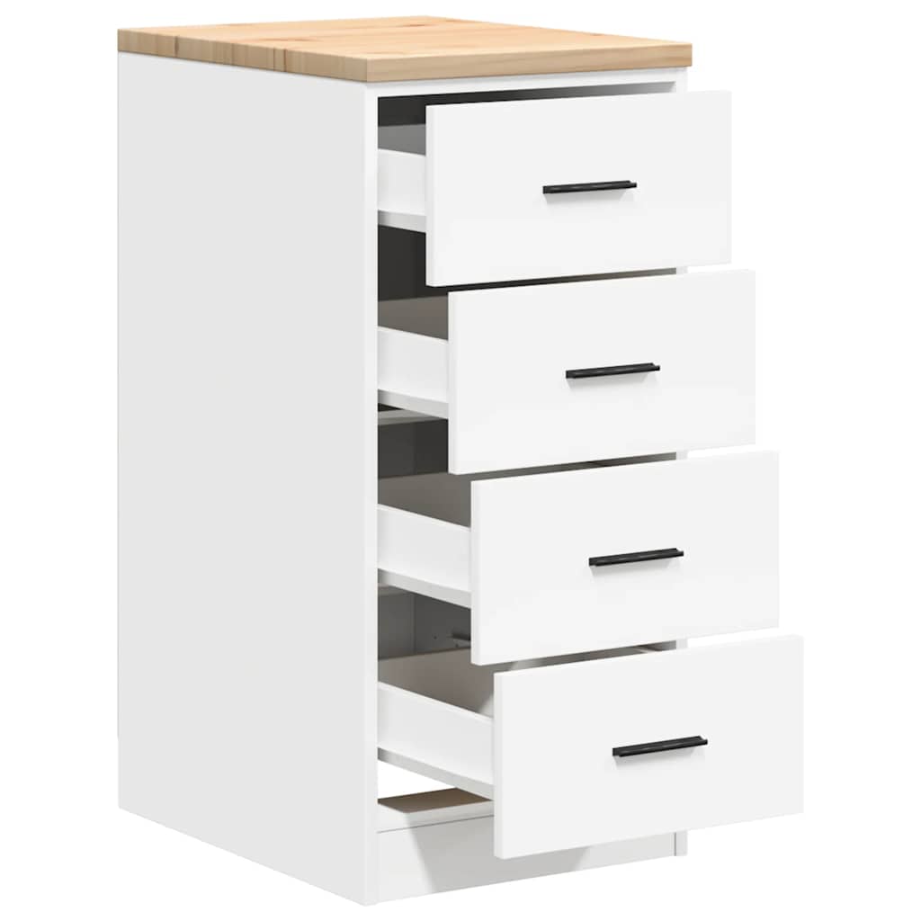 vidaXL Dulap depozitare garaj alb 40x51x85 cm lemn masiv de pin vidaXL Dulap depozitare garaj alb 40x51x85 cm lemn masiv de pin