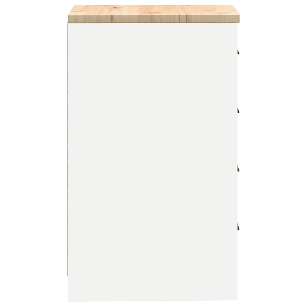 vidaXL Dulap depozitare garaj alb 40x51x85 cm lemn masiv de pin vidaXL Dulap depozitare garaj alb 40x51x85 cm lemn masiv de pin