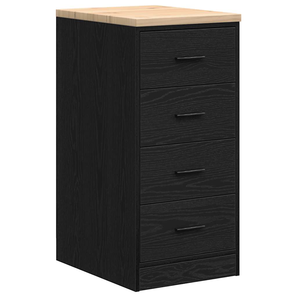 vidaXL Dulap depozitare garaj negru 40x51x85 cm lemn masiv de pin vidaXL Dulap depozitare garaj negru 40x51x85 cm lemn masiv de pin
