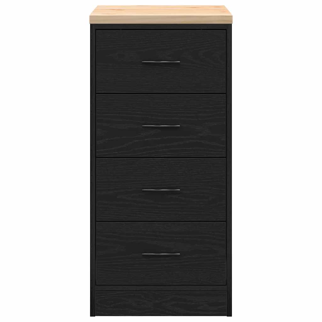 vidaXL Dulap depozitare garaj negru 40x51x85 cm lemn masiv de pin vidaXL Dulap depozitare garaj negru 40x51x85 cm lemn masiv de pin