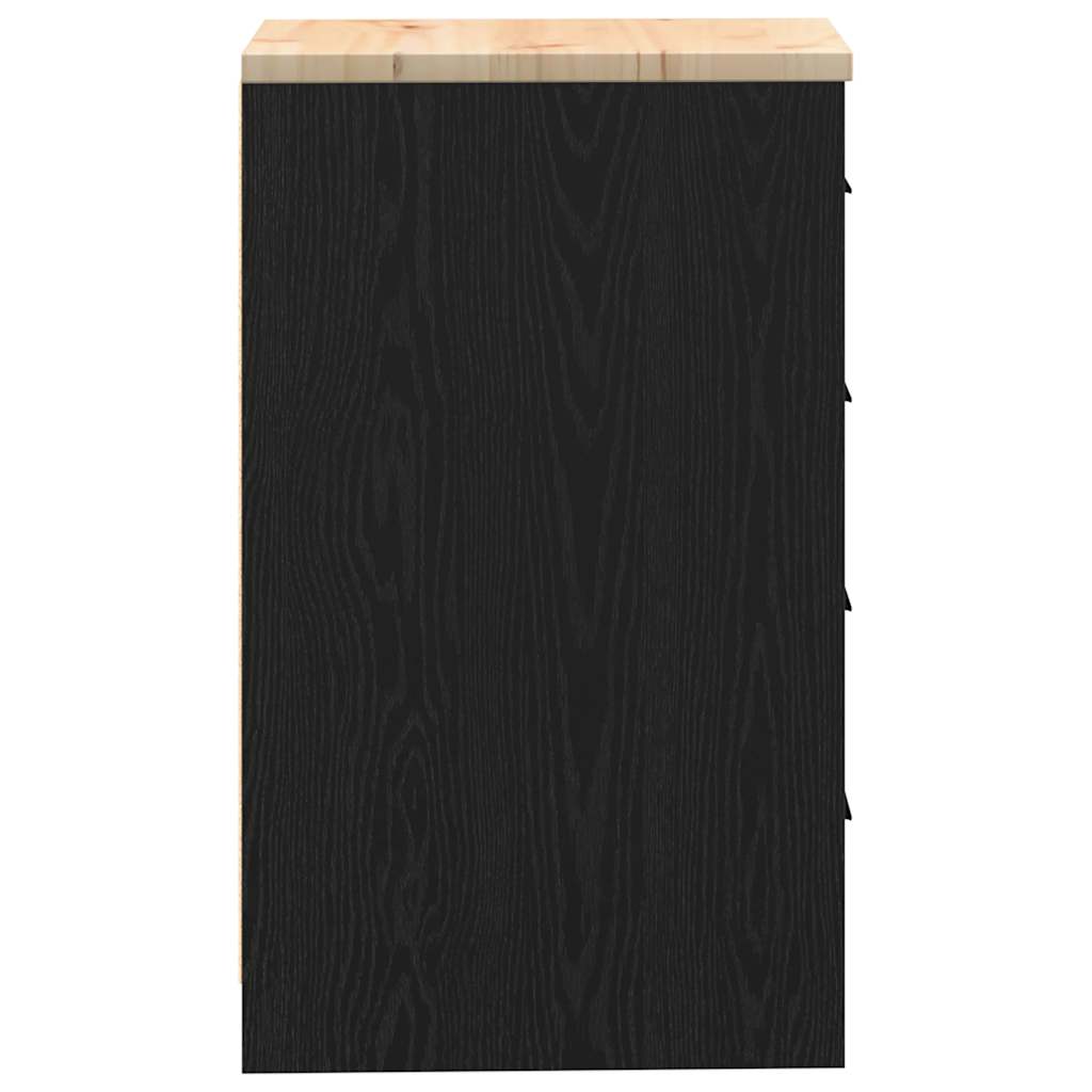vidaXL Dulap depozitare garaj negru 40x51x85 cm lemn masiv de pin vidaXL Dulap depozitare garaj negru 40x51x85 cm lemn masiv de pin