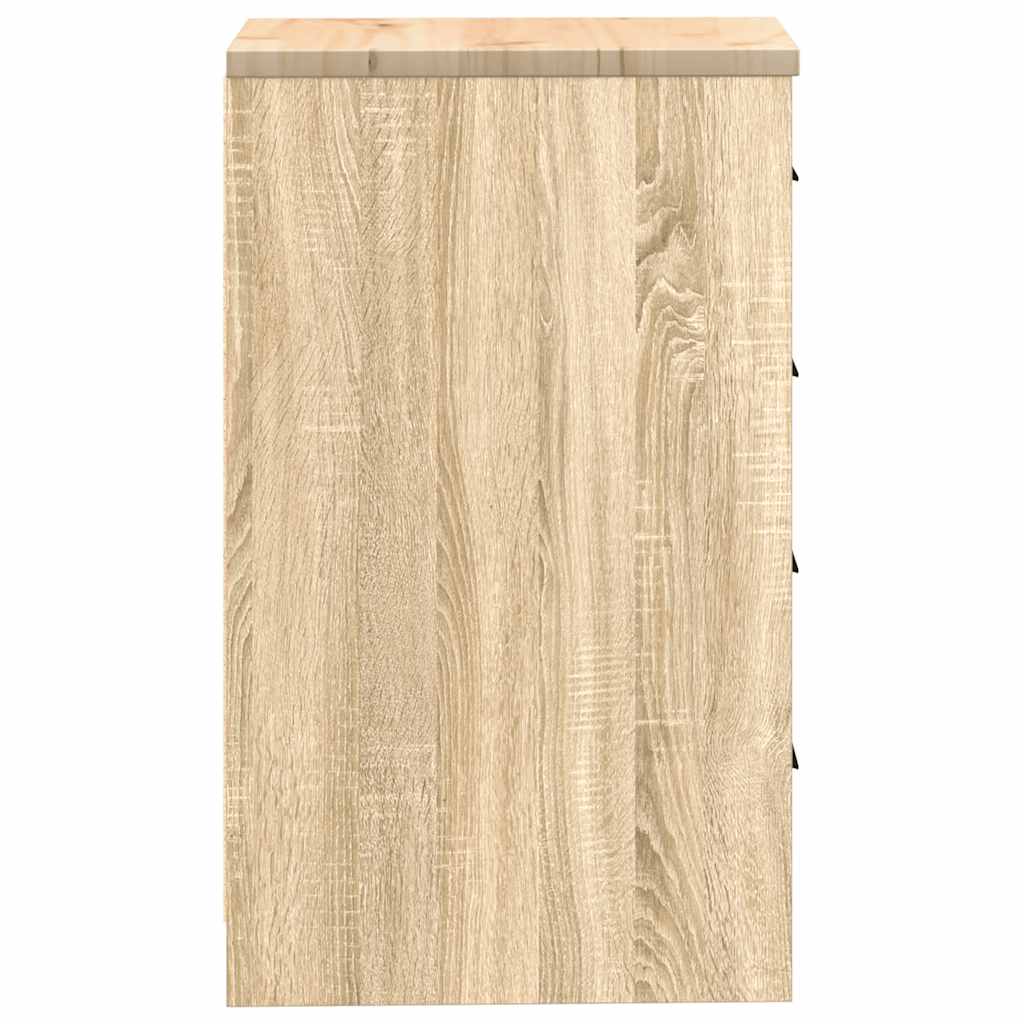 vidaXL Dulap depozitare garaj Stejar Sonoma 40x51x85 cm lemn masiv pin vidaXL Dulap depozitare garaj Stejar Sonoma 40x51x85 cm lemn masiv pin