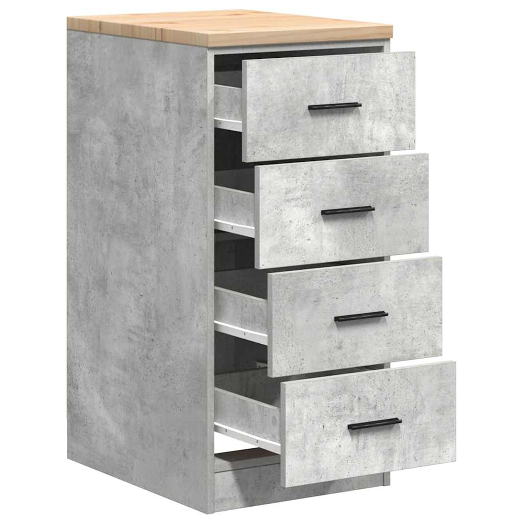 vidaXL Dulap depozitare garaj Beton Gri 40x51x85 cm lemn masiv de pin vidaXL Dulap depozitare garaj Beton Gri 40x51x85 cm lemn masiv de pin