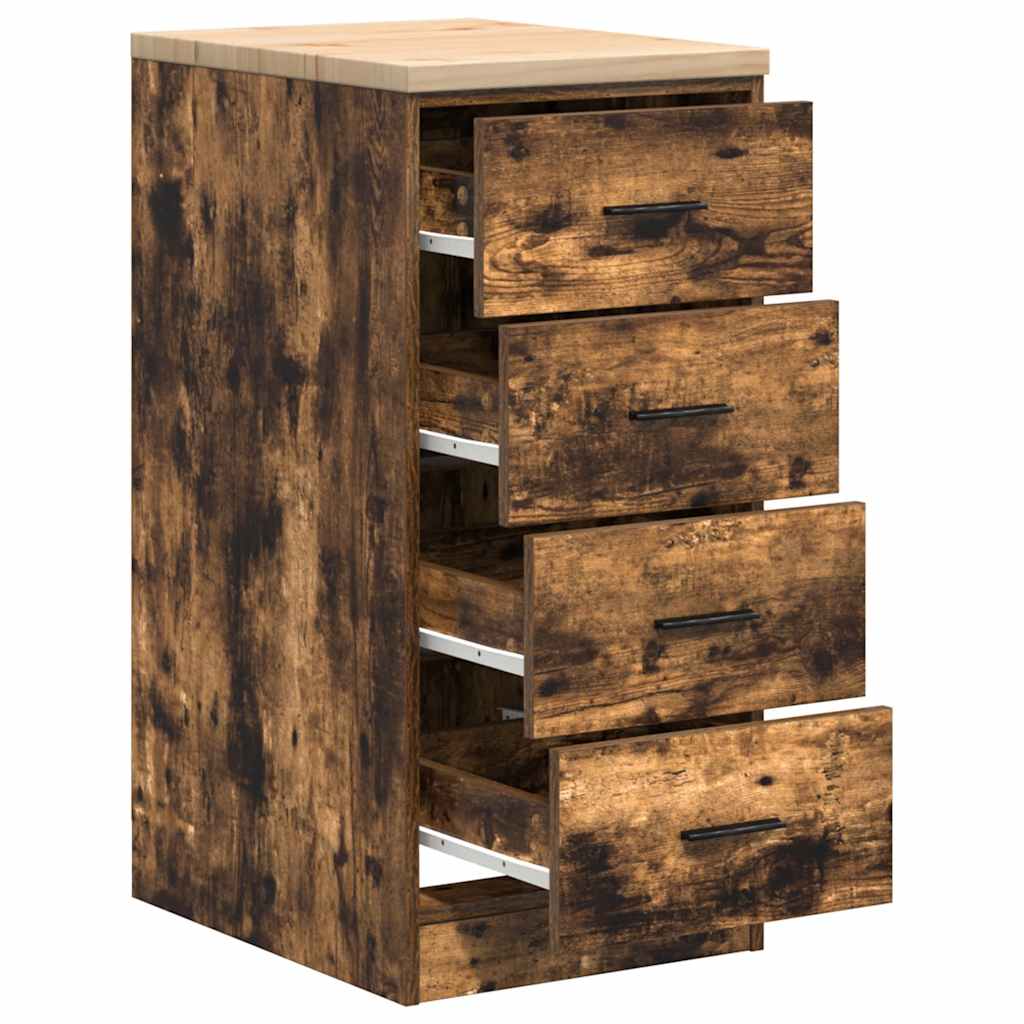 vidaXL Dulap de depozitare de garaj stejar afumat 40x51x85 cm
