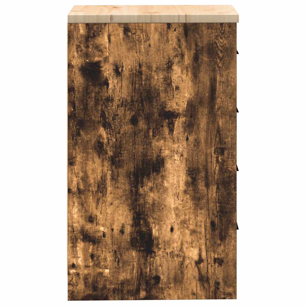 vidaXL Dulap de depozitare de garaj stejar afumat 40x51x85 cm